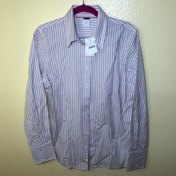 J Crew Kathryn Slim Fit cotton Long Sleeve Button down shirt size M - Picture 2 of 7